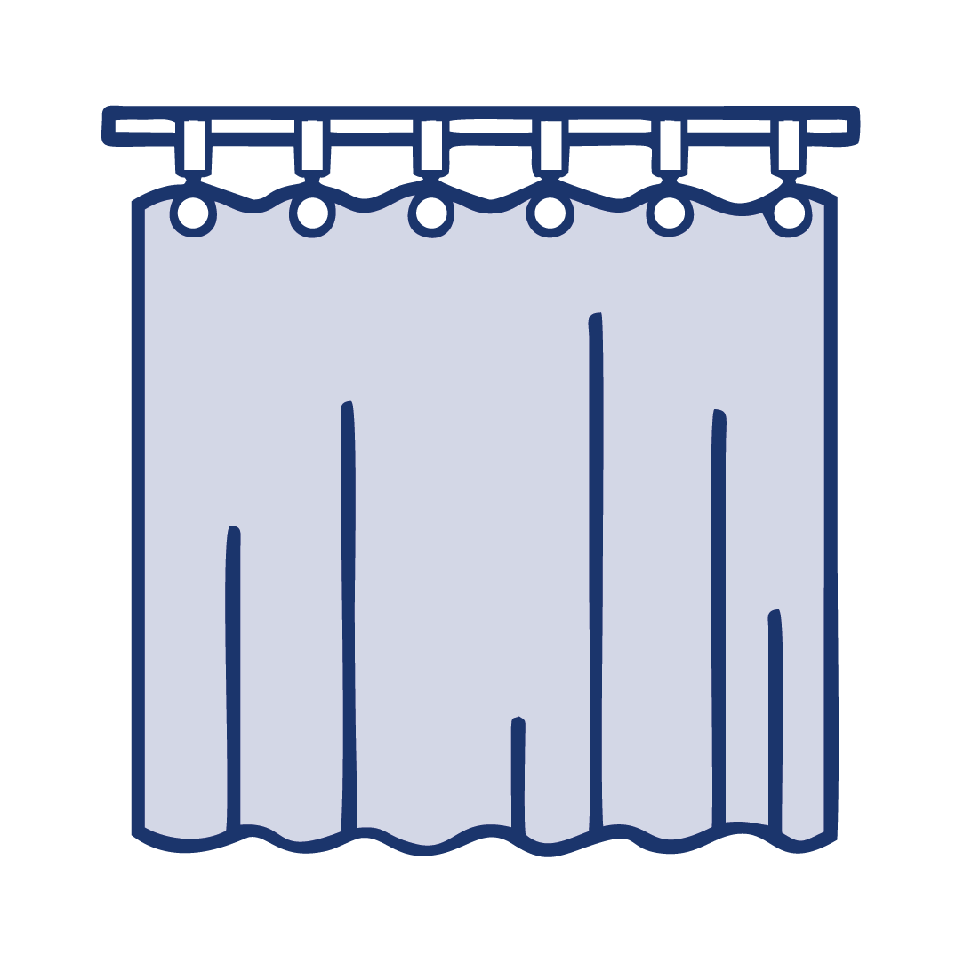 Занавески для ванной ПЕВА, П/Э