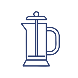 Кофе-прессы из жаропрочного стекла, цветные