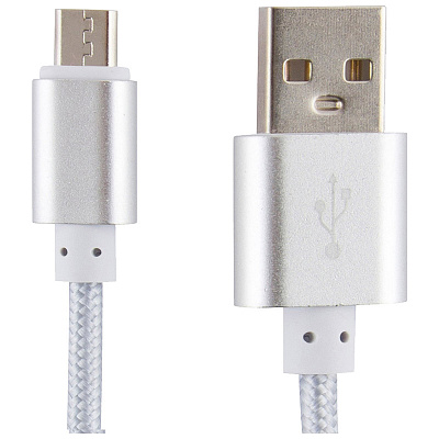Кабель Energy ET-01 USB/MicroUSB, цвет - серебро