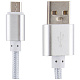 Кабель Energy ET-01 USB/MicroUSB, цвет - серебро